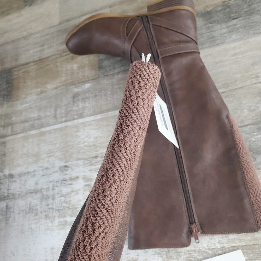 LifeStride Xtrovert Women Riding Boots Sz 7 M Wide‎ Calf Knee-High Side Zip